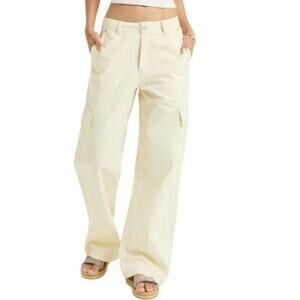 Women's L Roxy Lefty Cargo Pants Straight Leg Waist 32 NWT Utility
